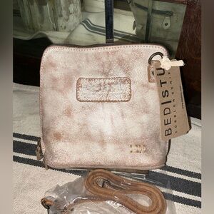NWT Bed Stu Leather Ventura Clutch Crossbody Bag Nectar Lux MSRP $155